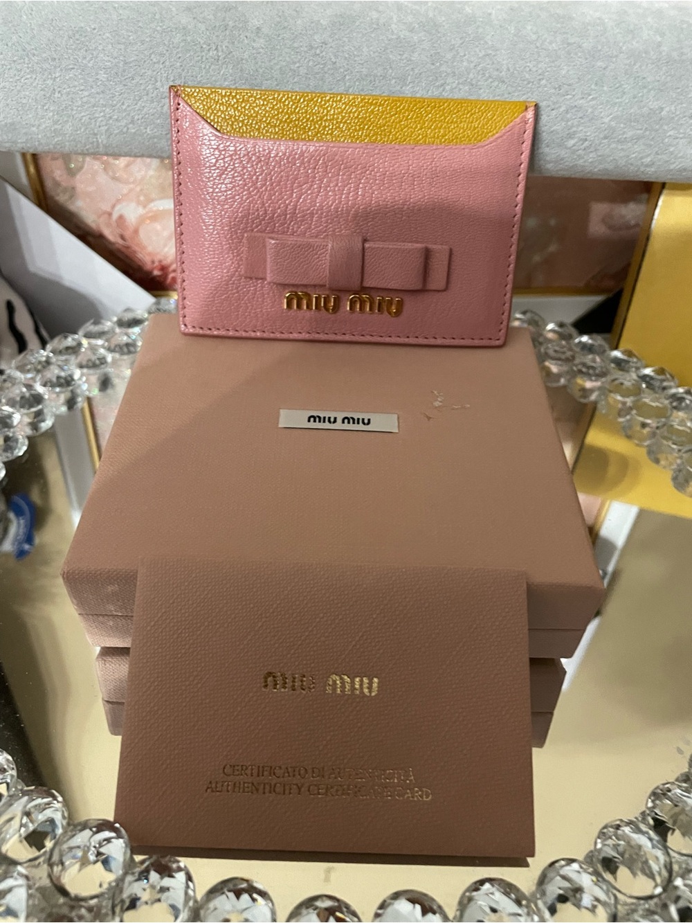 Miu Miu Pink Leather card holder Like New - Picture 7 of 9